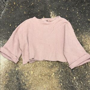 Free People Mauve Ribbed Crop Top